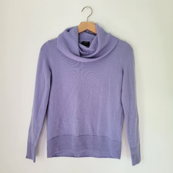 Talbots Purple Turtleneck Sweater Classic Knit Lilac Purple P XS - Picture 1 of 6